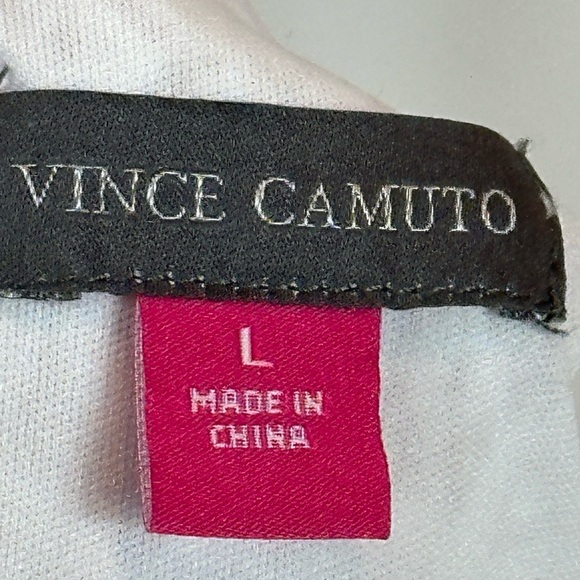 Vince Camuto Short Sleeve Lace Blouse - White - size Large - Picture 7 of 7